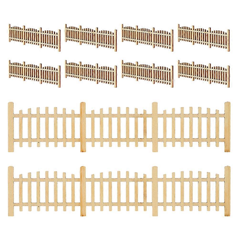 10PCS Scale Wooden Fencing for Dollhouse Models – Authentic Simulation for Garden, Landscape Design & Creative Projects