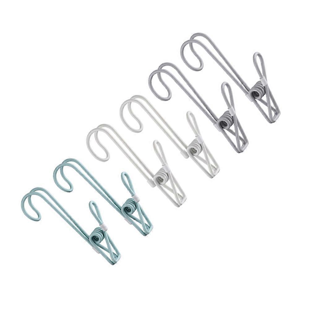 6pcs Multi Function Clothing Clips Non Slip Windproof Sock Clip Cleaning Cloth Clip