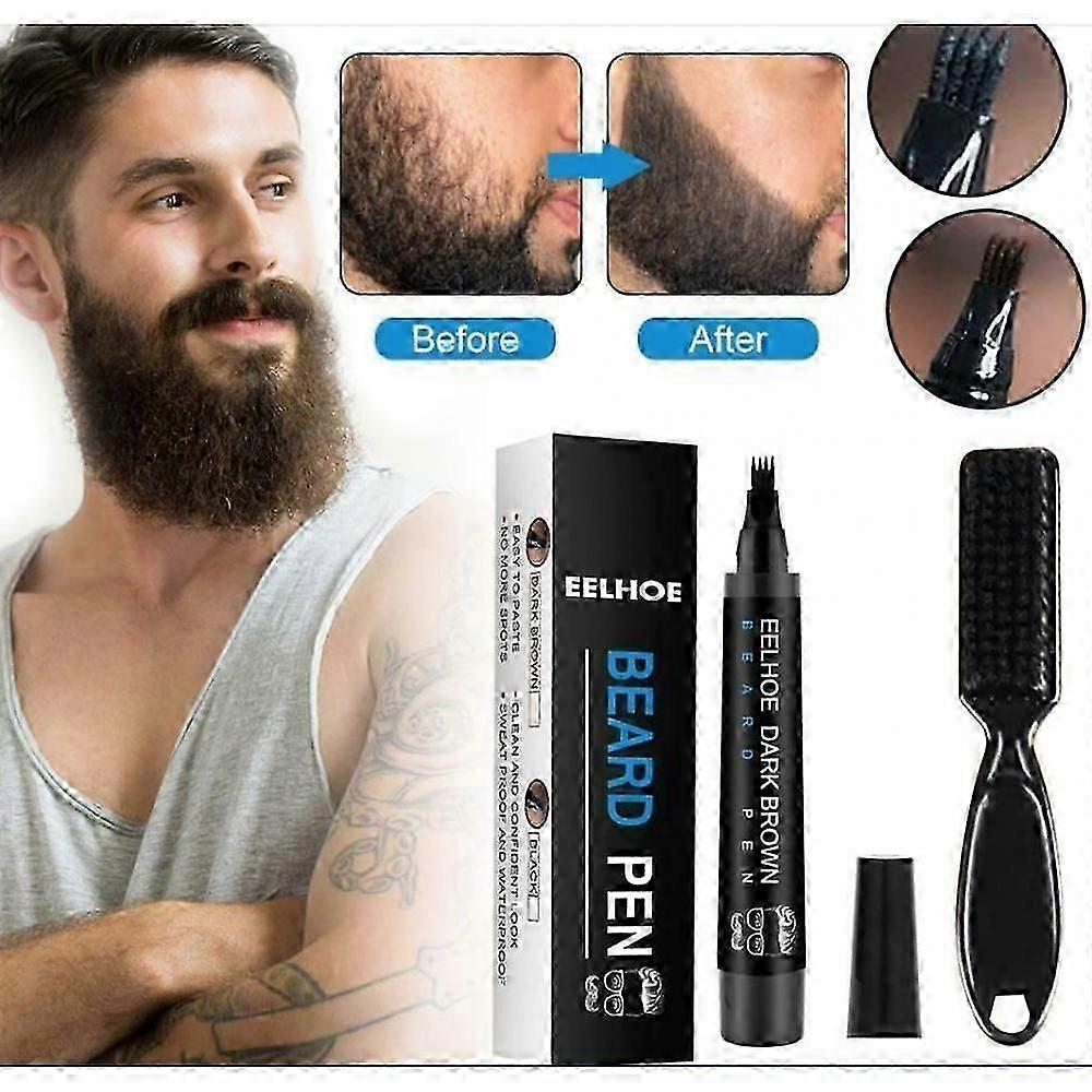 Eyebrow Pencil Filler For Men Waterproof Long Lasting Beard Pen Color Beard ZVC