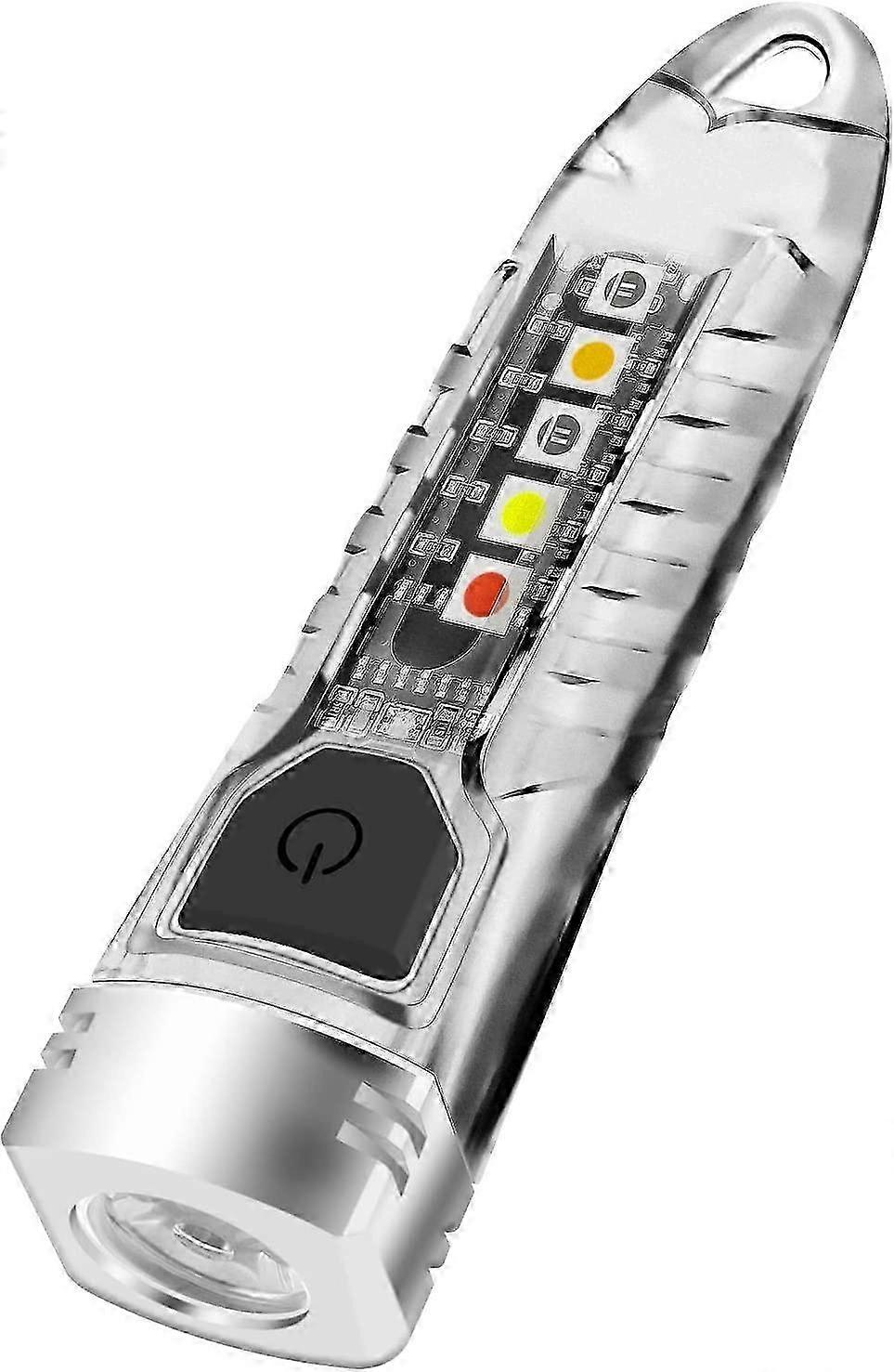 Mini LED flashlight for outdoor with UV light USB C rechargeable