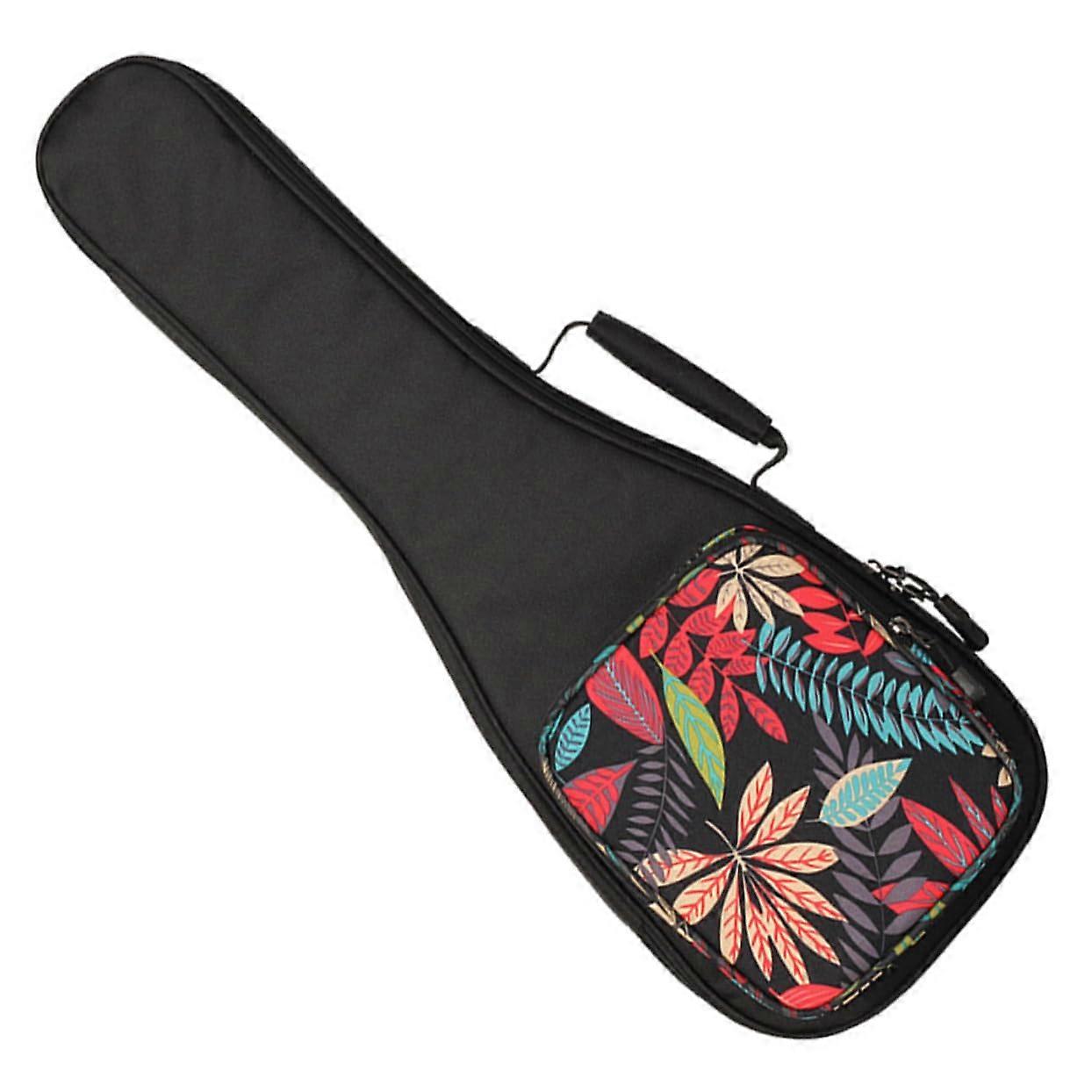 21inch ukulele storage bag made of nylon and foam, comfortable handle and reinforced shoulder strap.