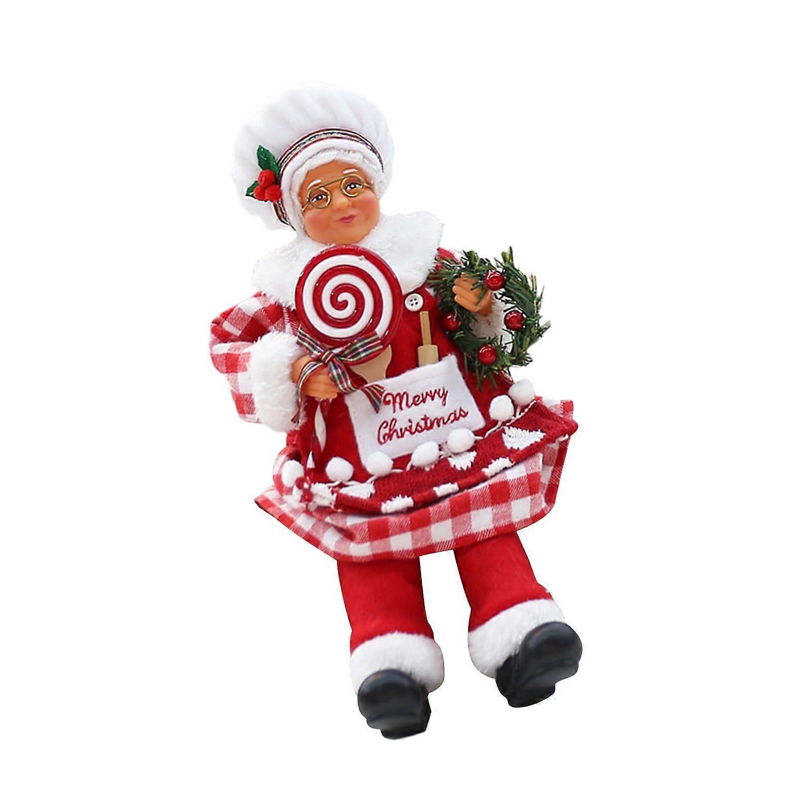 Santa Display Cheerful Christmas Cook Santa Statue For Collectors And Party Enthusiasts