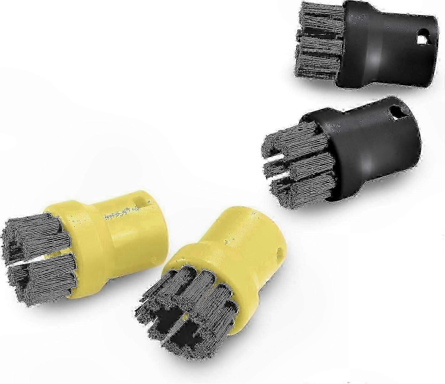 4-Piece Steam Cleaner Brush Set, Round Cleaning Accessories for Multi-Function Steam Cleaners