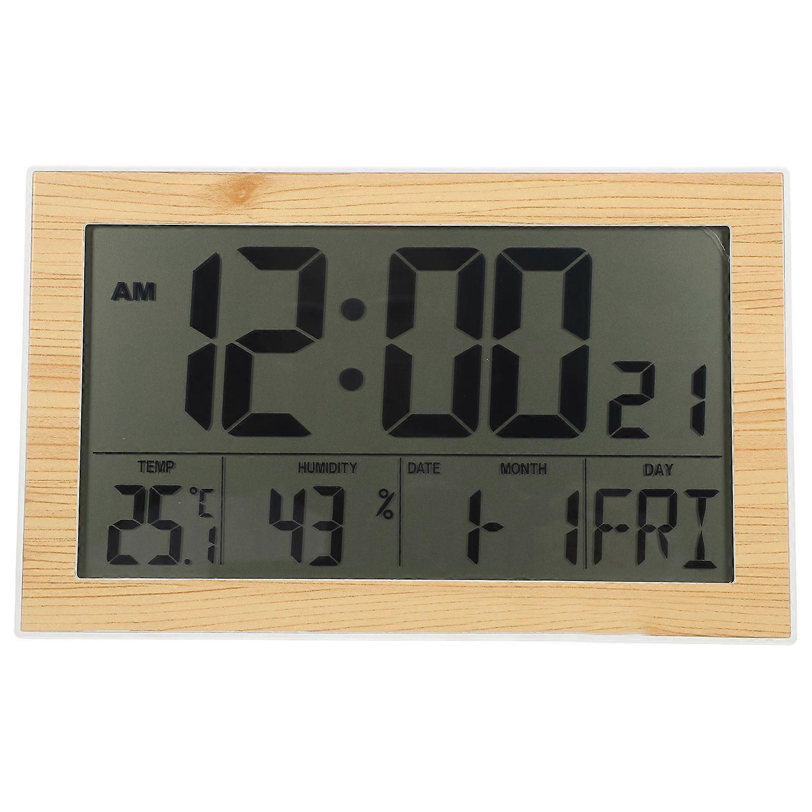 1Pc Home Digital Wall Clock Desktop Mute Electronic Perpetual Calendar Clock