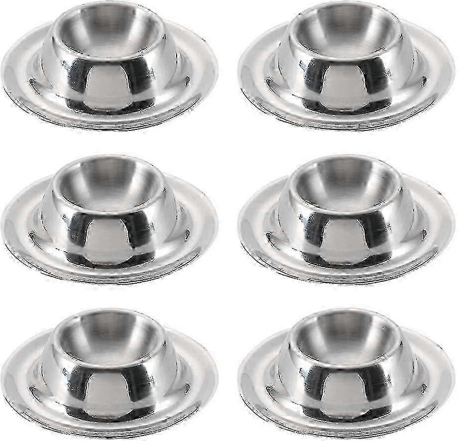 6 porte-coquetiers - Ensemble empilable en acier inoxydable poli