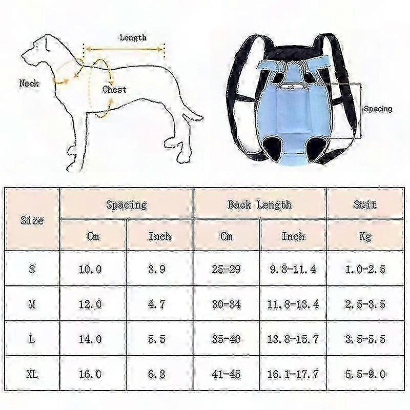 Pet Backpack Carrier για μικρά σκυλιά - Ρυθμιζόμενη μπροστινή τσάντα ταξιδιού στο στήθος με τα πόδια τεντωμένα
