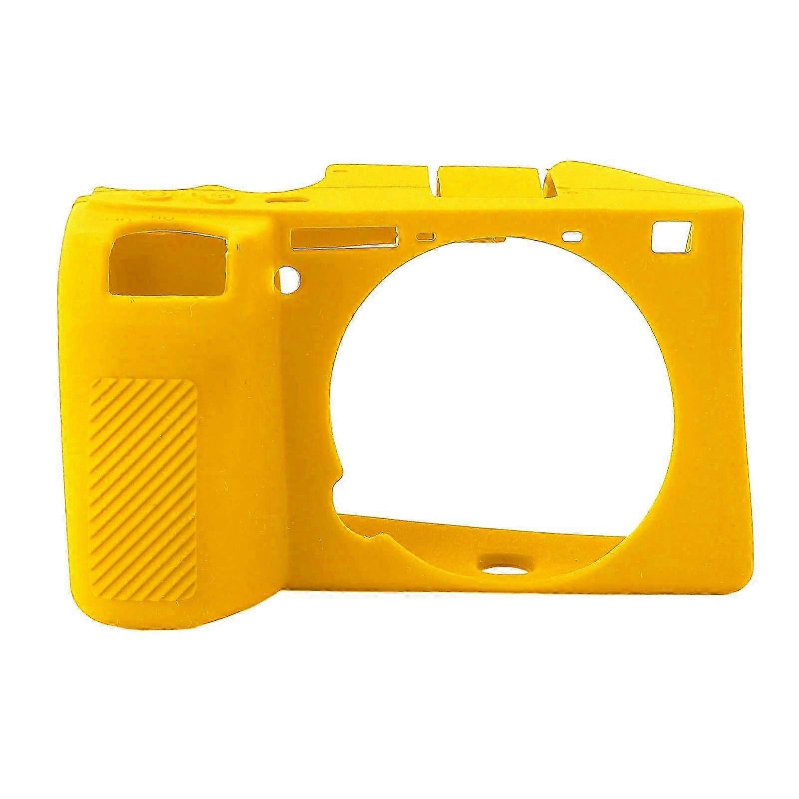 Camera Hood Case Shockproof Scratch Proof Soft Silicone Camera Protective Cover for A6700 Yellow