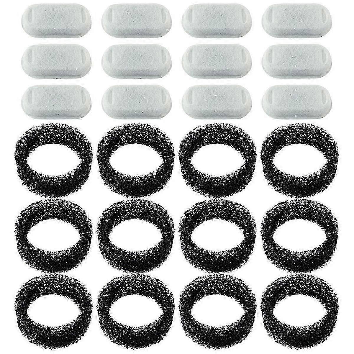 Replacement Filters and Pre-Filter Sponges for Cat Water Fountain 12-Pack Automatic