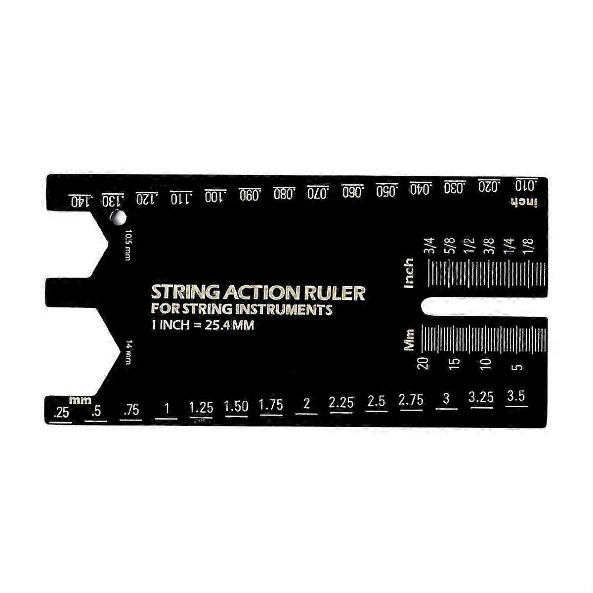 Guitar String Action Measuring Ruler Aluminum Alloy Tool for Electric Bass Acoustic Guitar Strings Instruments