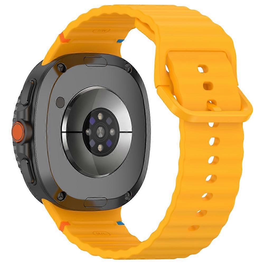 Watch Band Compatible For Samsung Galaxy Watch8 44mm / 40mm / Watch8 Classic 46mm Wave Stitching Line Silicone Adjustable Strap