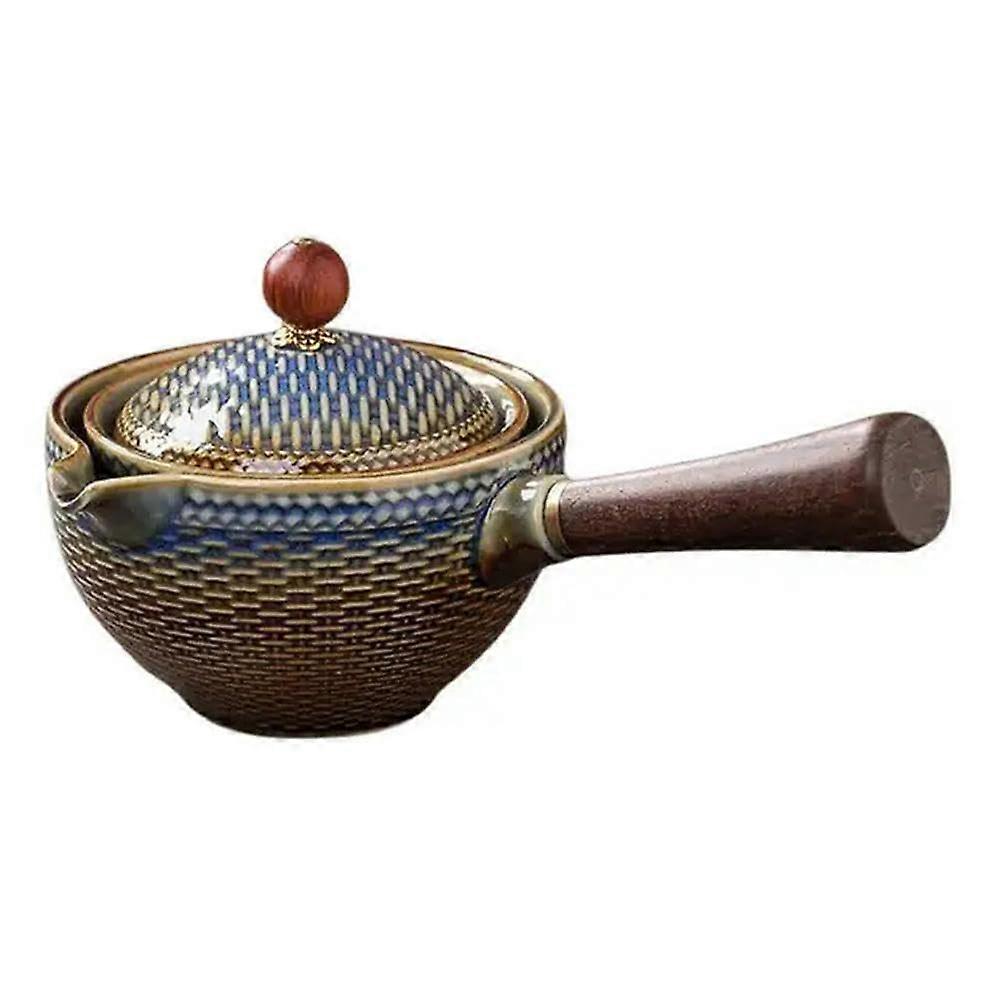 Ceramic Teapot Gongfu Tea Pot 160ml Portable Infuser with 360 Rotation for Chinese Tea Brewing Supplies