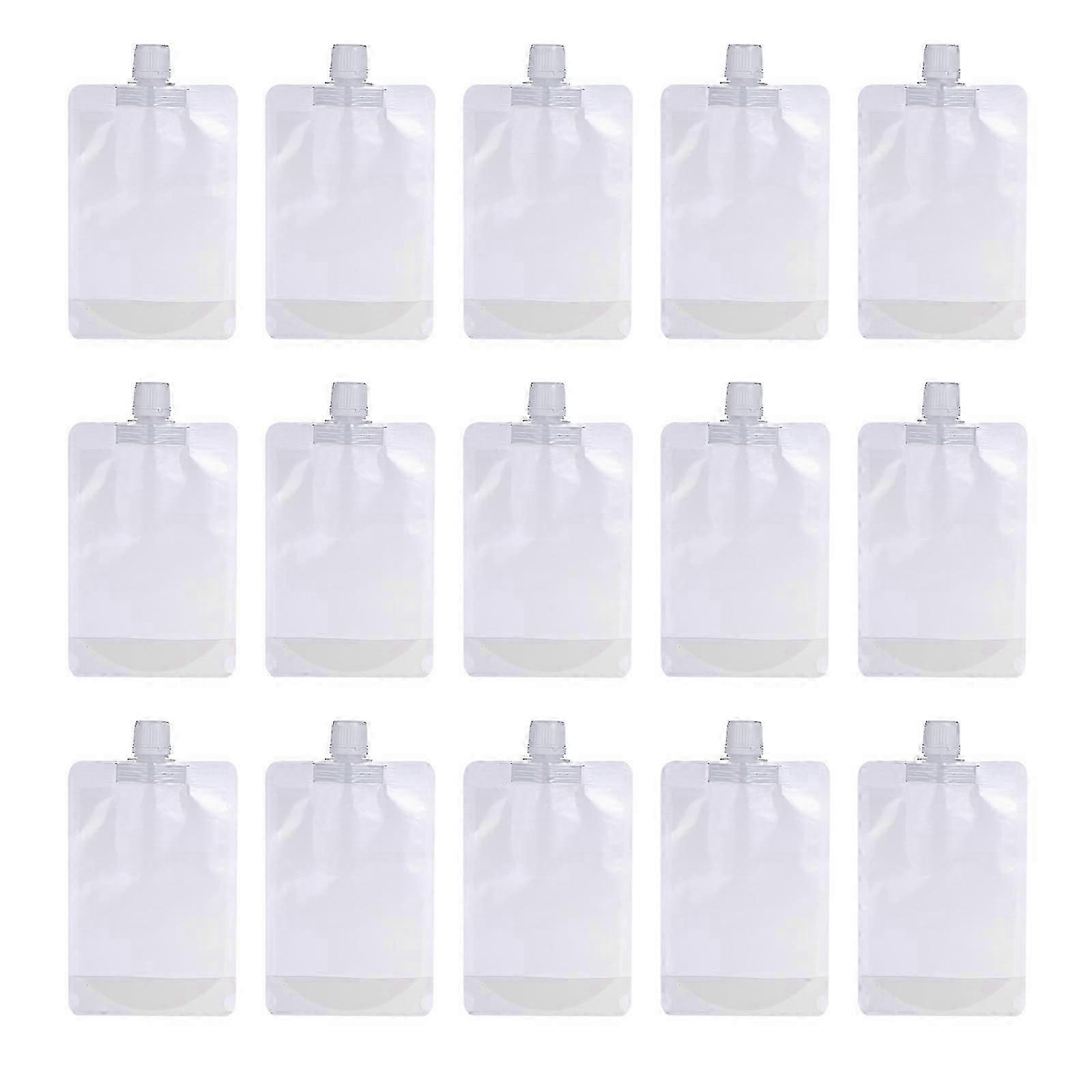 50Pcs Disposable Juice Bag with Straw Portable Drink Bag Stand-up Drink Pouches