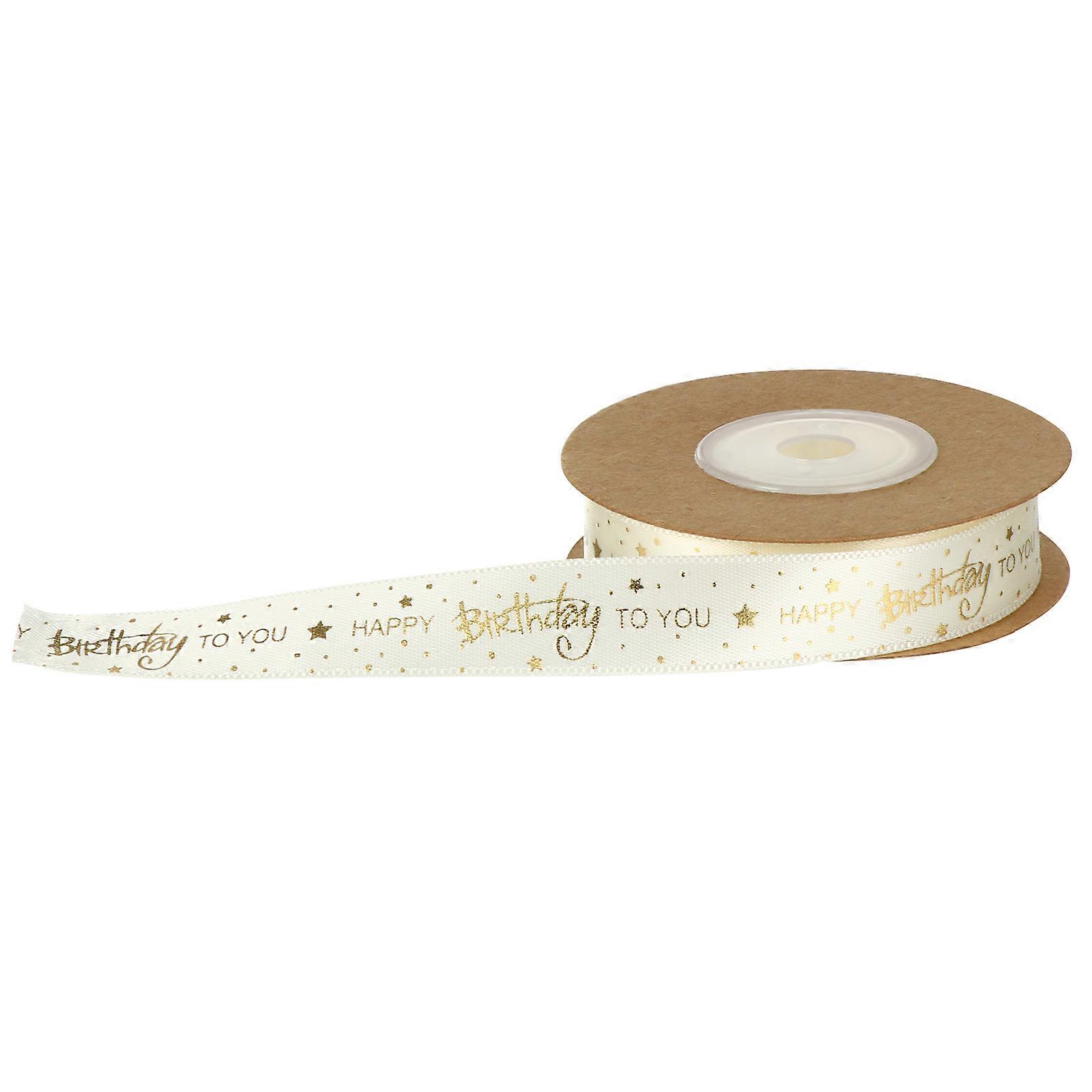 Bow Making Ribbon Decorative Roll for Boots Polyester Beige Designed for Decoration 1 Roll