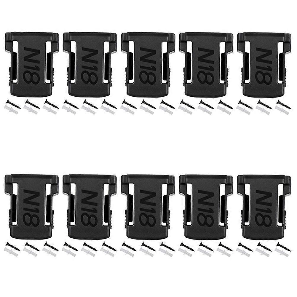 Battery Organization Battery Stands Vehicle Storage Abs Black for Mounting 10Pcs