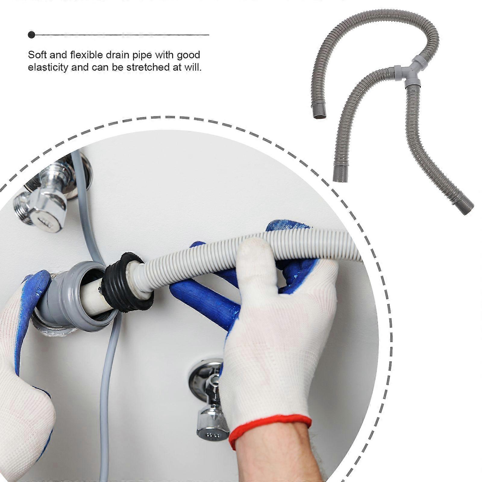 1pc Sewer 3 Way Drainage Pipe Professional Kitchen Water Draining Hose