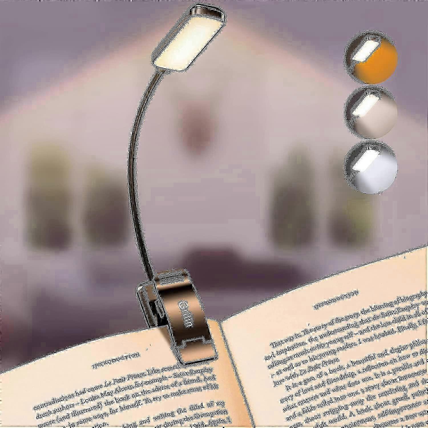 Gritin Book Light with 3 Modes and Rechargeable Battery for Study Edition 0822