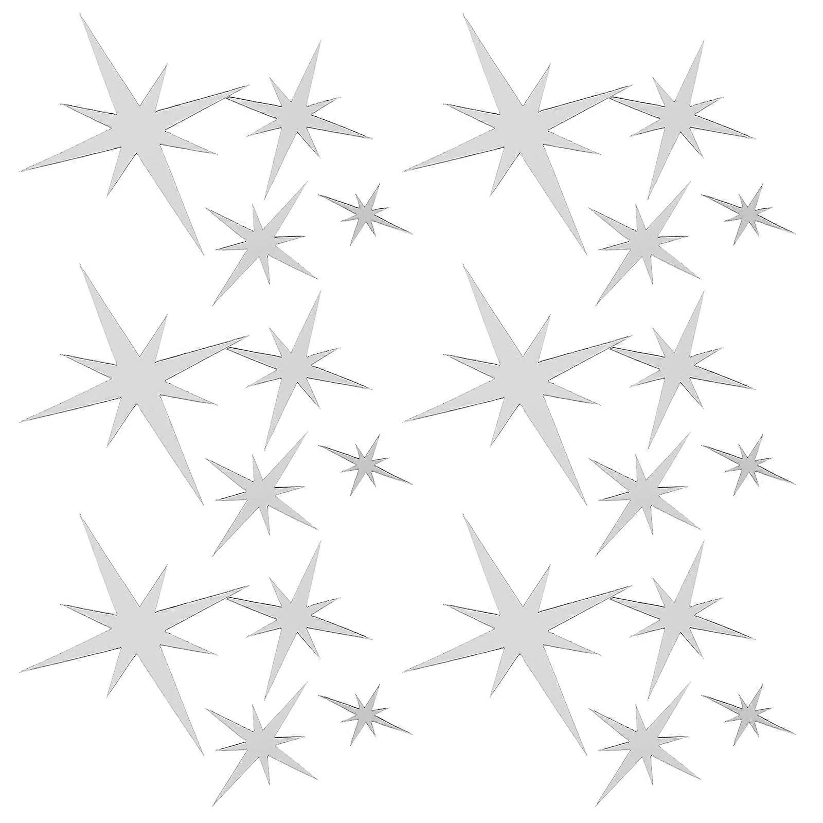 Acrylic Star Mirror Wall Decals Ideal For Kids Party Backdrops Create Dreamy Effects In Nurseries Available In 61Pcs Offering Easy Installation