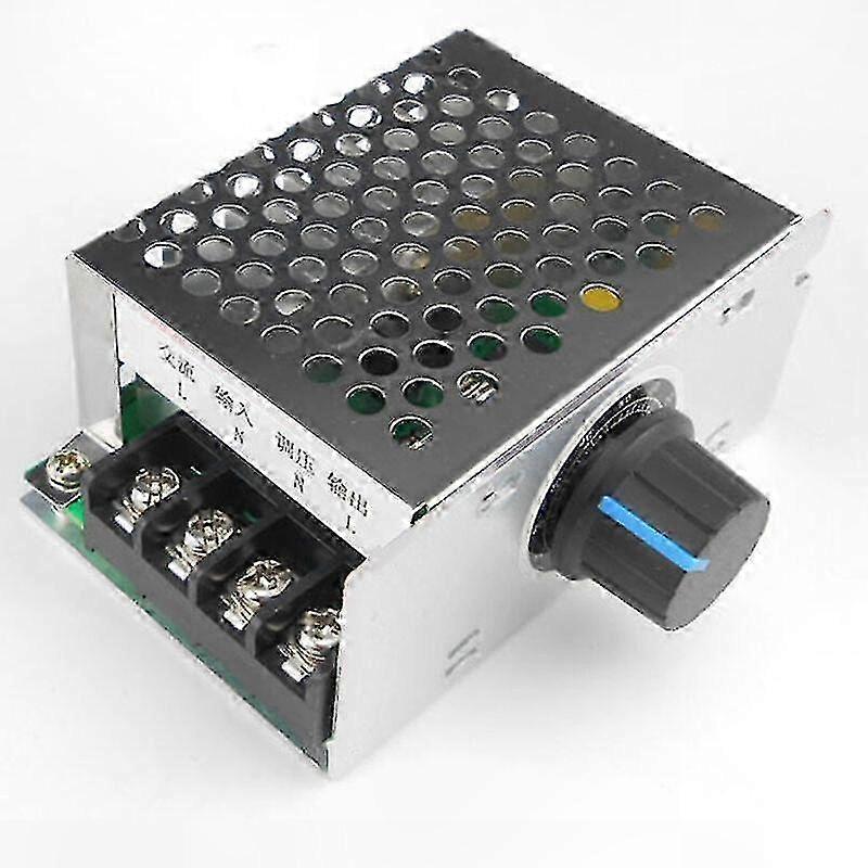 Single Phase AC 220V Motor Speed Controller, Fan Speed Control Switch with Temperature Regulation and Voltage Dimmer Function