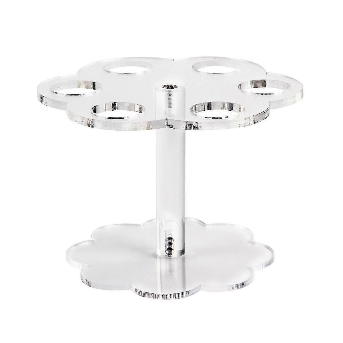 1pcs 6 Holes Acrylic Ice Cream Cone Stand Holder Transparent
