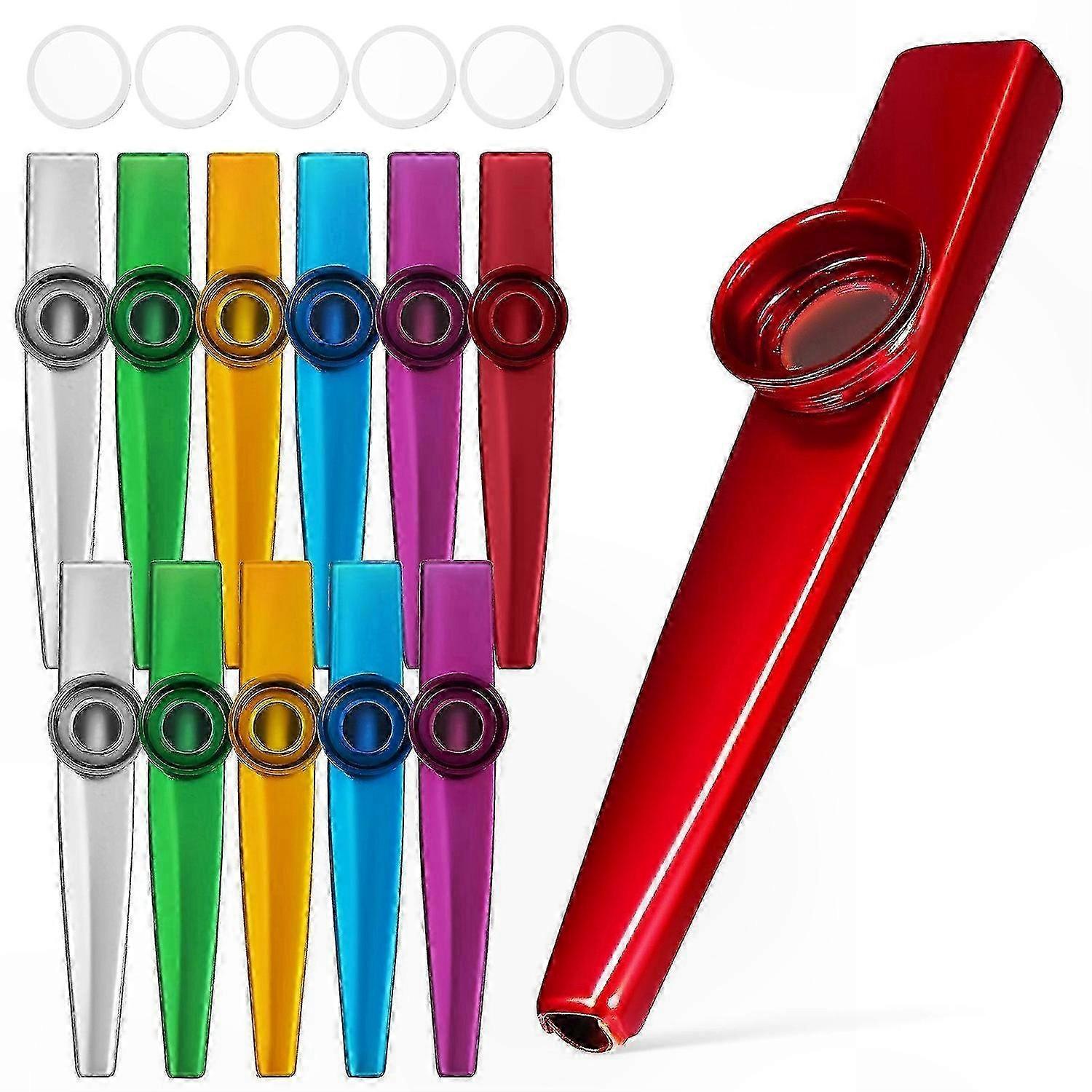 Metal Kazoo Set - 12 Pack for Kids & Adults, Beginner-Friendly Musical Instruments for Practice & Performance