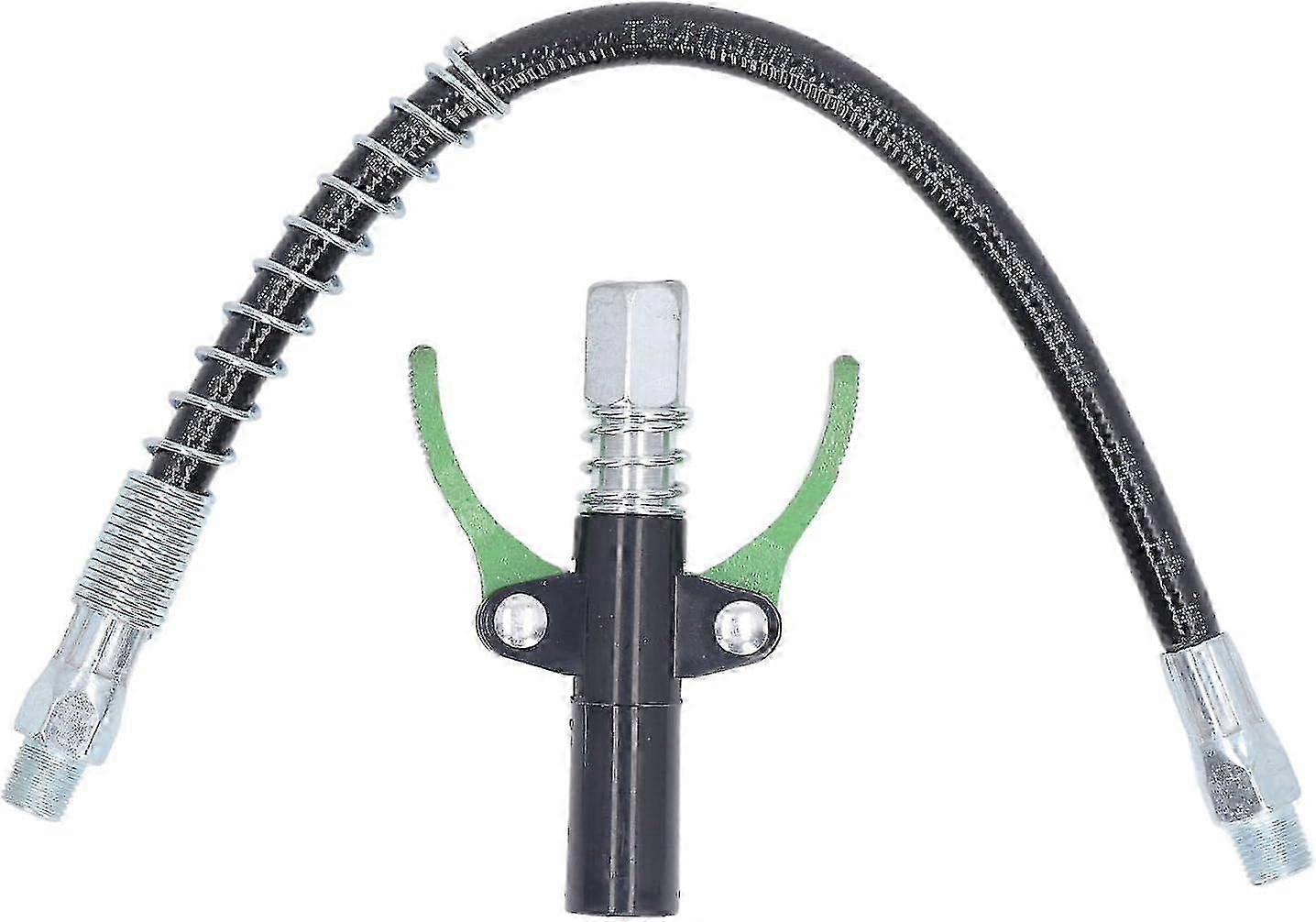 Heavy Grease Coupler with Quick Release - Compatible with All Standard Grease Guns and Includes Connecting Hose Walkbee Walkbee 3857 B