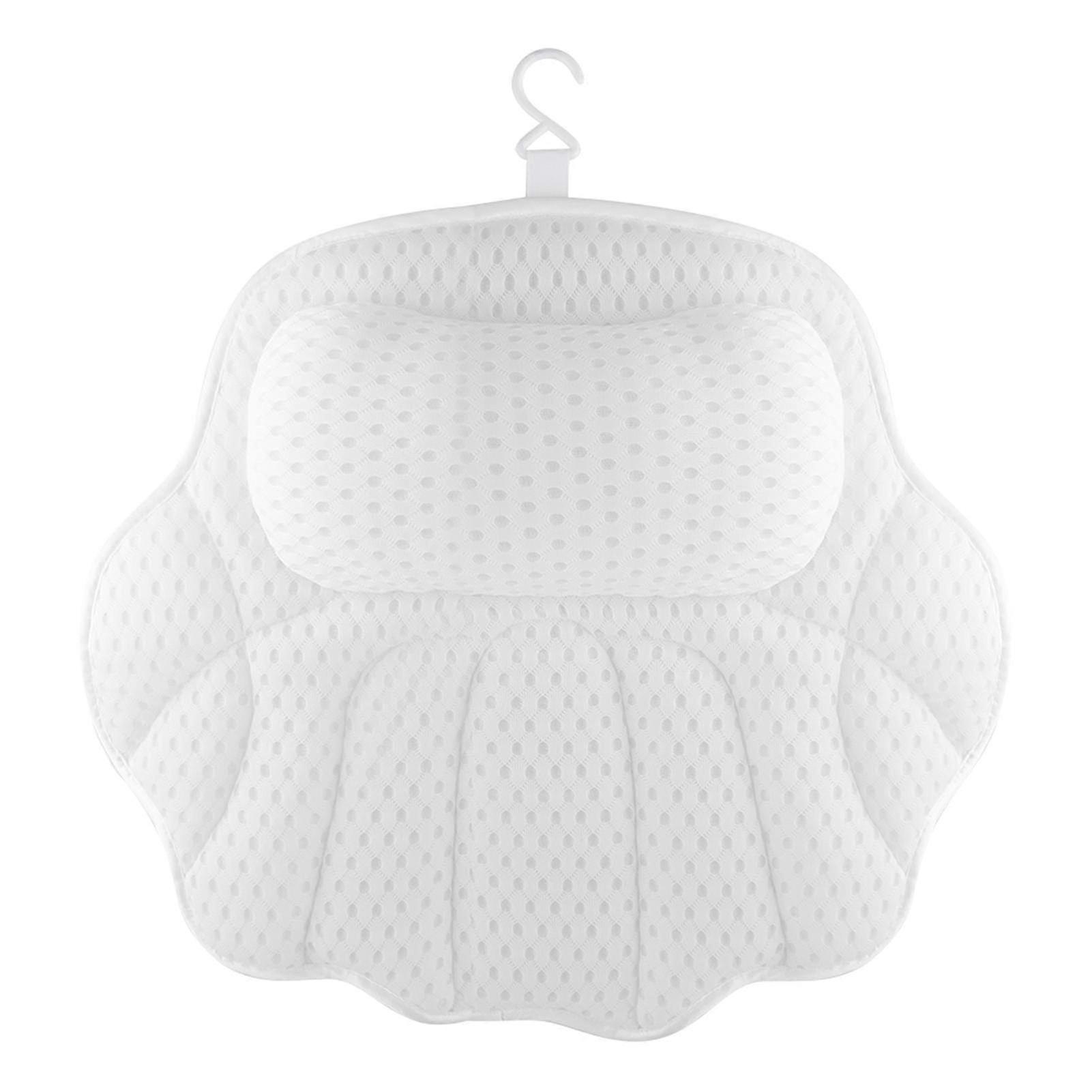 Bathroom Bathtub 4D Mesh Spa Neck Support Soft Headrest Washable Ba...