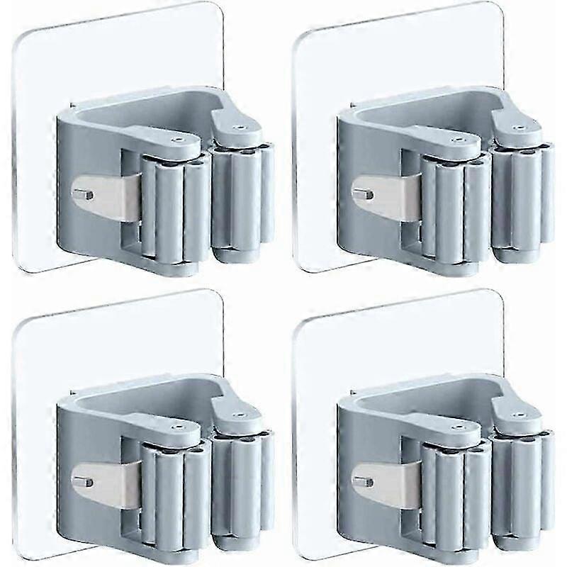 Broom storage for wall, self-adhesive, no drilling, 4pcs set