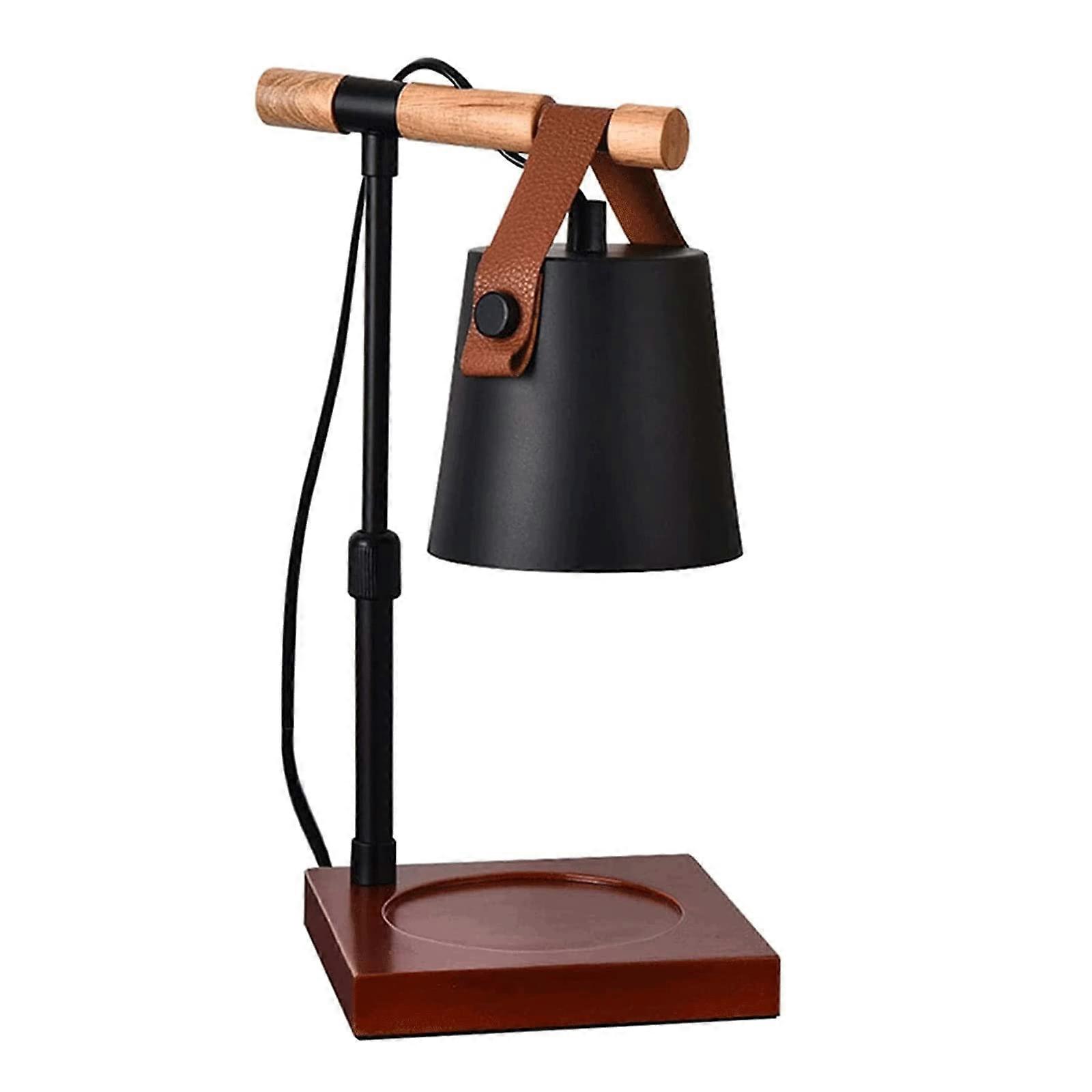 Candle Warmer Lamp Adjustable Height Brightness Melting Wax Lamp Wood Base For Bedroom And Home Office Decor