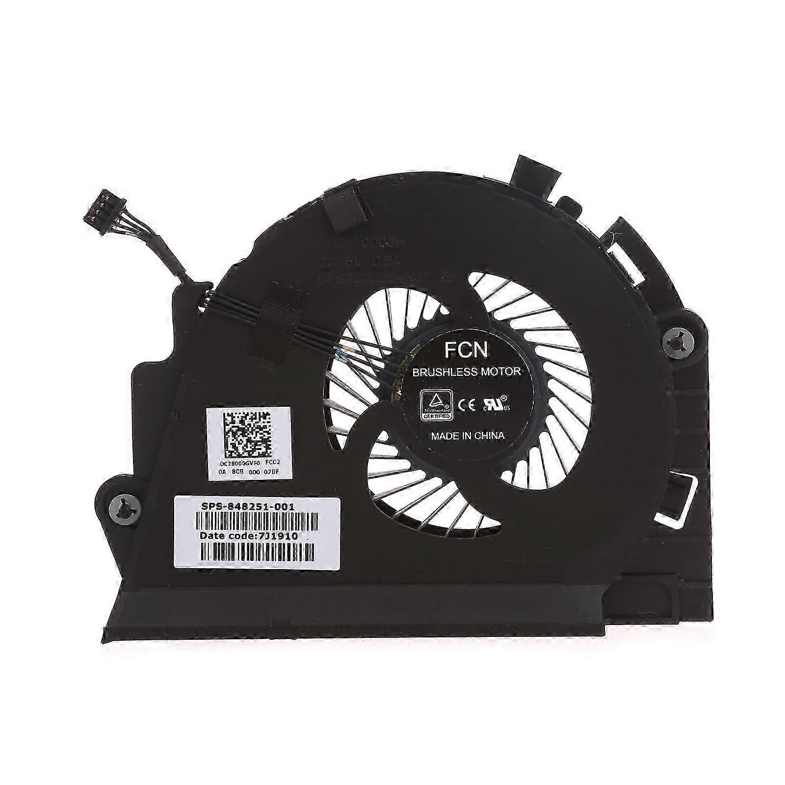 Notebook Cooling Fan for HP ZBook 15G3 - Compatible with GPU Radiator 848252-001