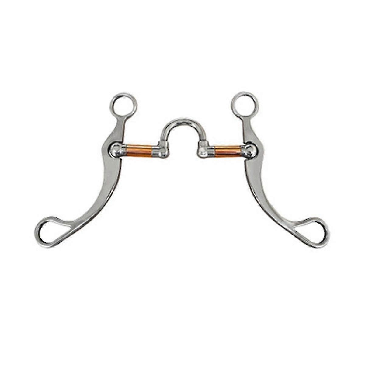 Stainless Steel Snaffle Bit Horse Bits Western Snaffle Bits for Mouth Training Bit with Copper Port