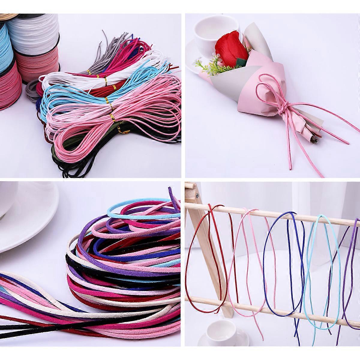 DIY Rope Cord for Decoration 1 Roll Faux Suede Beading Thread Silver