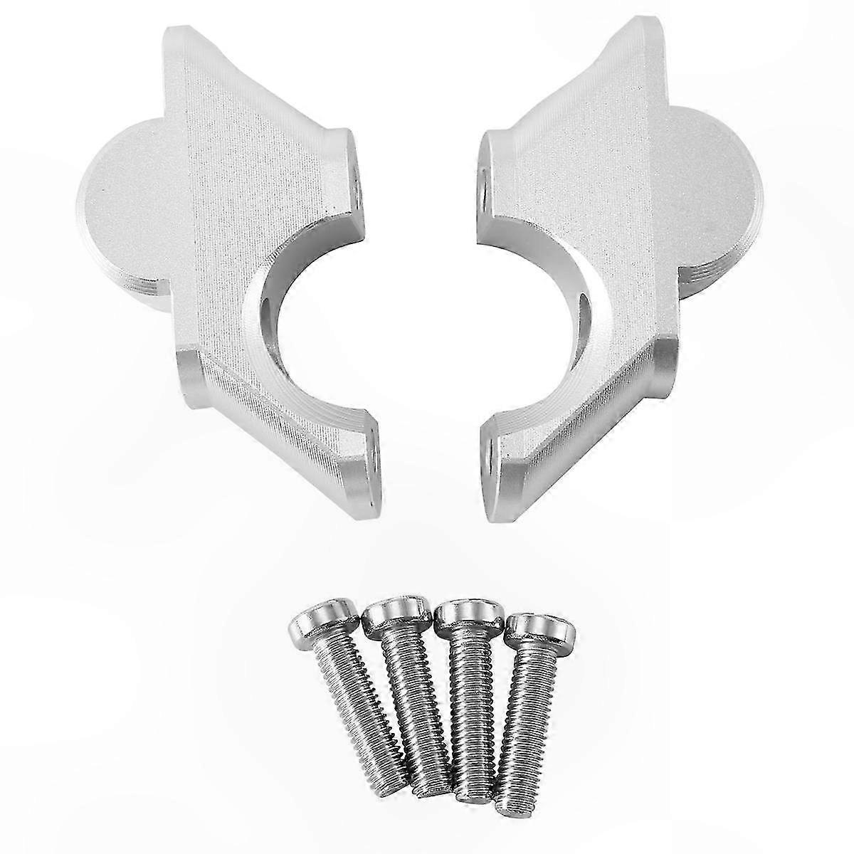 Handlebar Riser Adapter for  R1200R R1250R LC Series - Silver Motorcycle Bar Clamp Extension