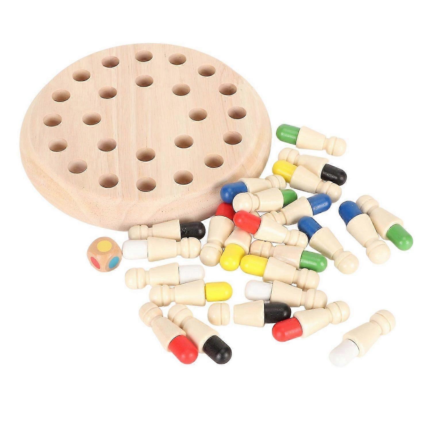 2025 Latest Model Wooden Memory Match Stick Chess Game Interesting Color Memor...