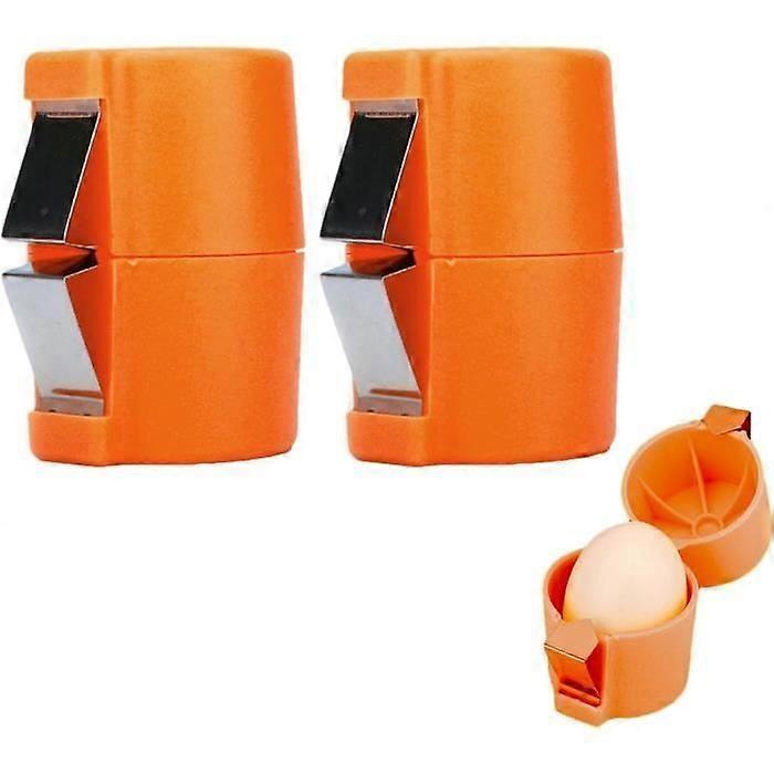 Egg Shell Opener - Stainless Steel - Easy Egg Cracker - Yolk and White Separator - Compact Design