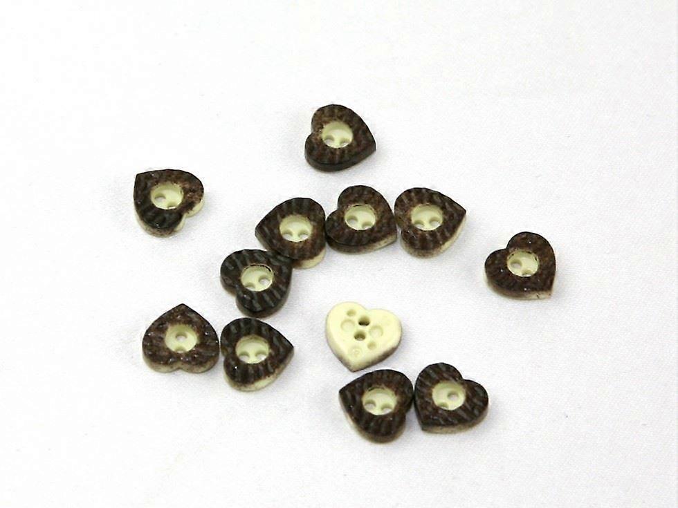 Dill Heart Plastic Buttons (Value Pack)