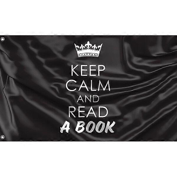 Keep Calm And Read A Book Flag Pattern 020