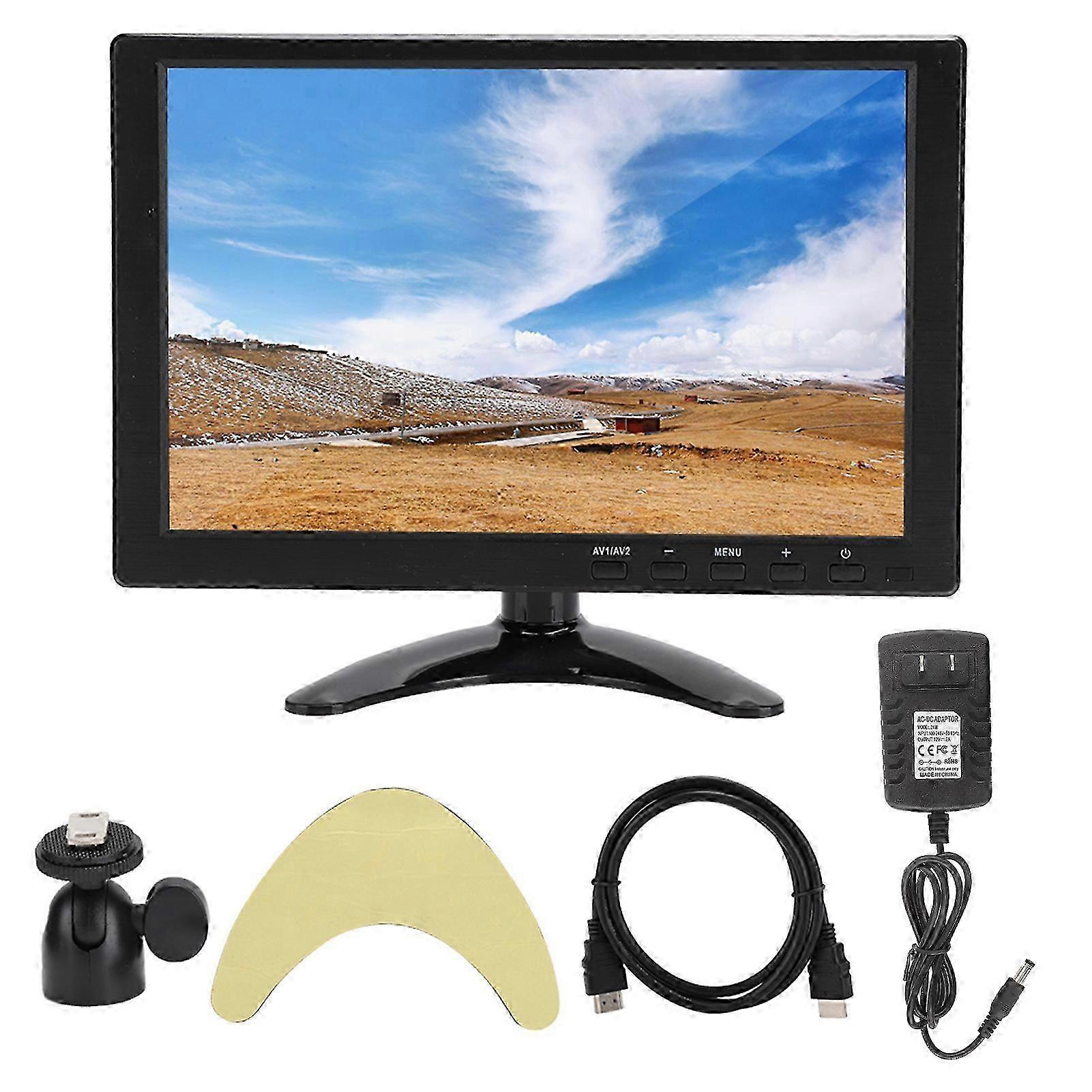 Universal 10.1in 1280x800 16:10 HD LCD Monitor Support HDMI / VGA / AV Input (100-240V)US Plug 2025