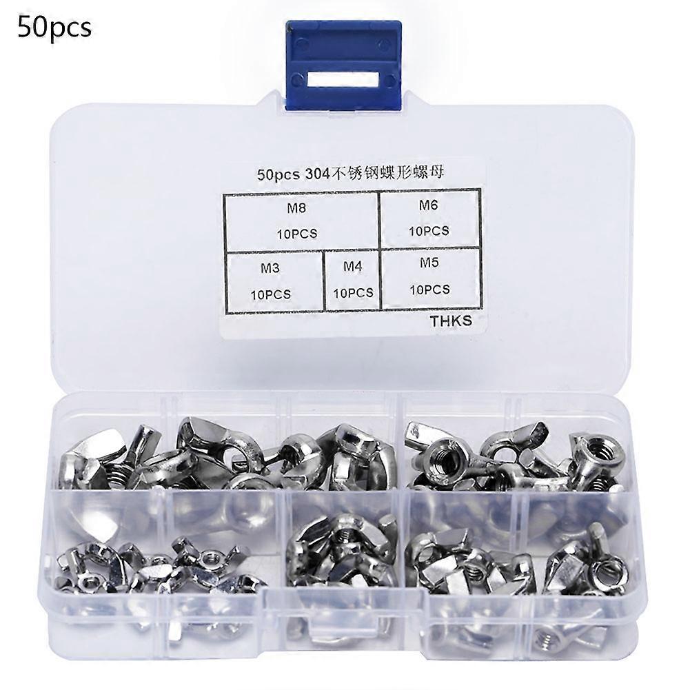 Features:
These nuts are made of fine stainless steel,corrosion and rust resistant.
The set includes