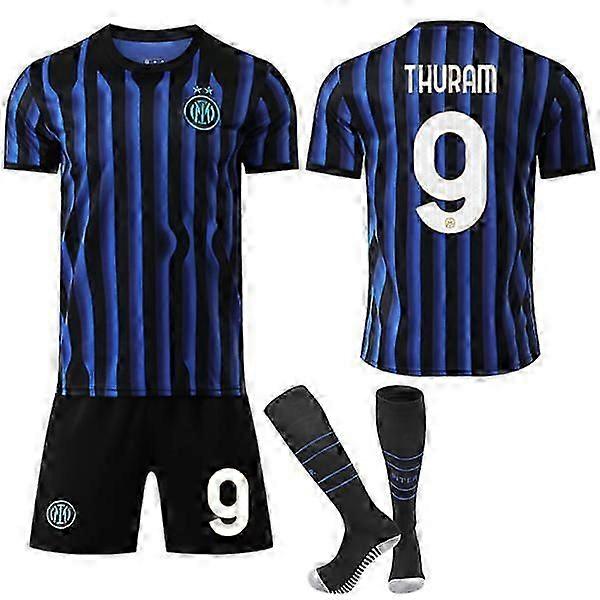 2025-2026 Internazionale Milano εντός έδρας φανέλα για παιδιά ενηλίκων με κάλτσες No.9 THURAM 26
