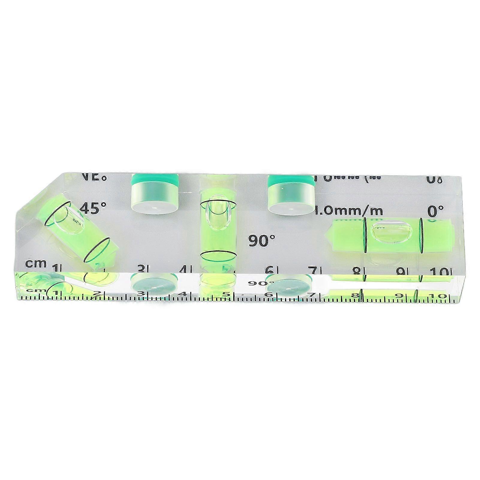 Acrylic Bubble Level 45 90 180 Degree Bubbles Transparent Portable Level Tool with 2 Magnets