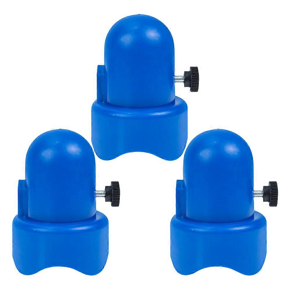 Trampoline Pole Covers Round Cap Blue Pp Material Enclosed Trampoline Replacement Part 3 Sets