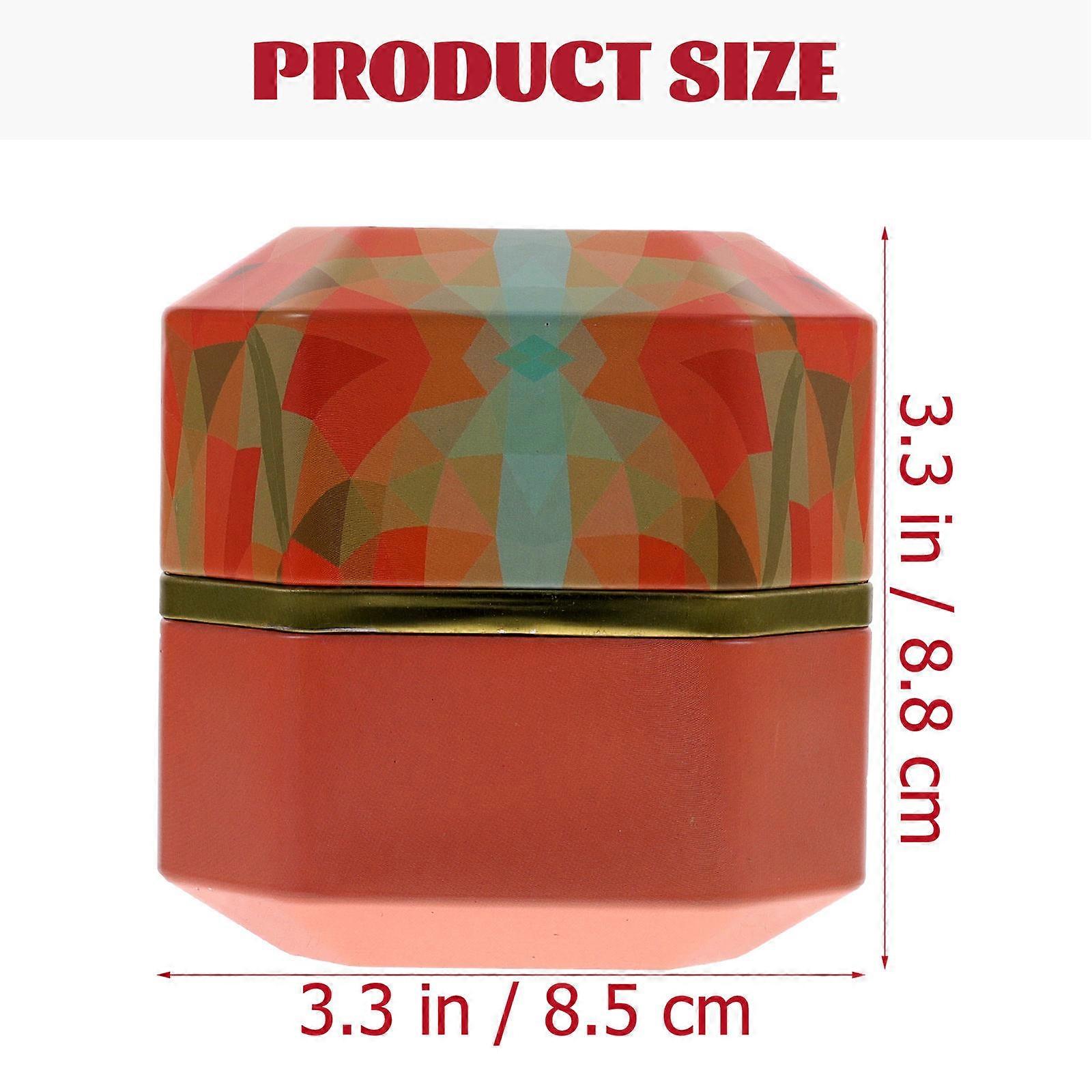 Maokoutie Tea Canister Square Kitchen Storage Home Supply High-Temperature Fired Multi-Function 2Pcs