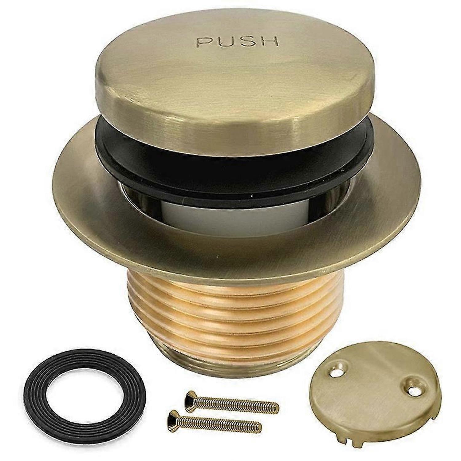 Bathtub Drain Toe Bath Tub Drain Kit with Two-Hole Overflow Faceplate, Bath Tub Drain Set Replacemen
