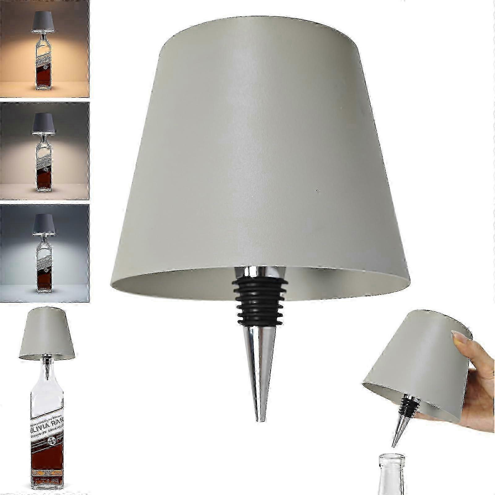 Wireless bottle lamp for restaurants with 3 lighting colors