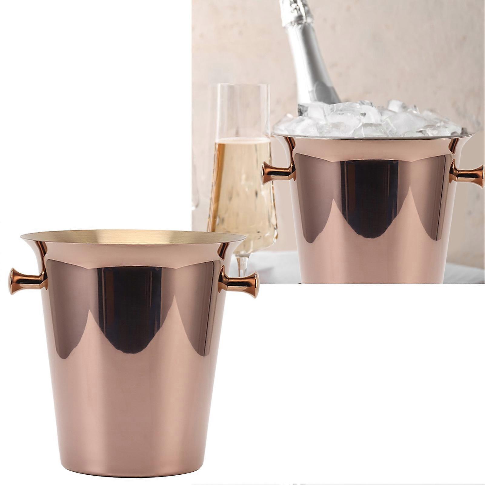 Stainless Steel Ice Bucket 5L with Handles for Beer & Wine