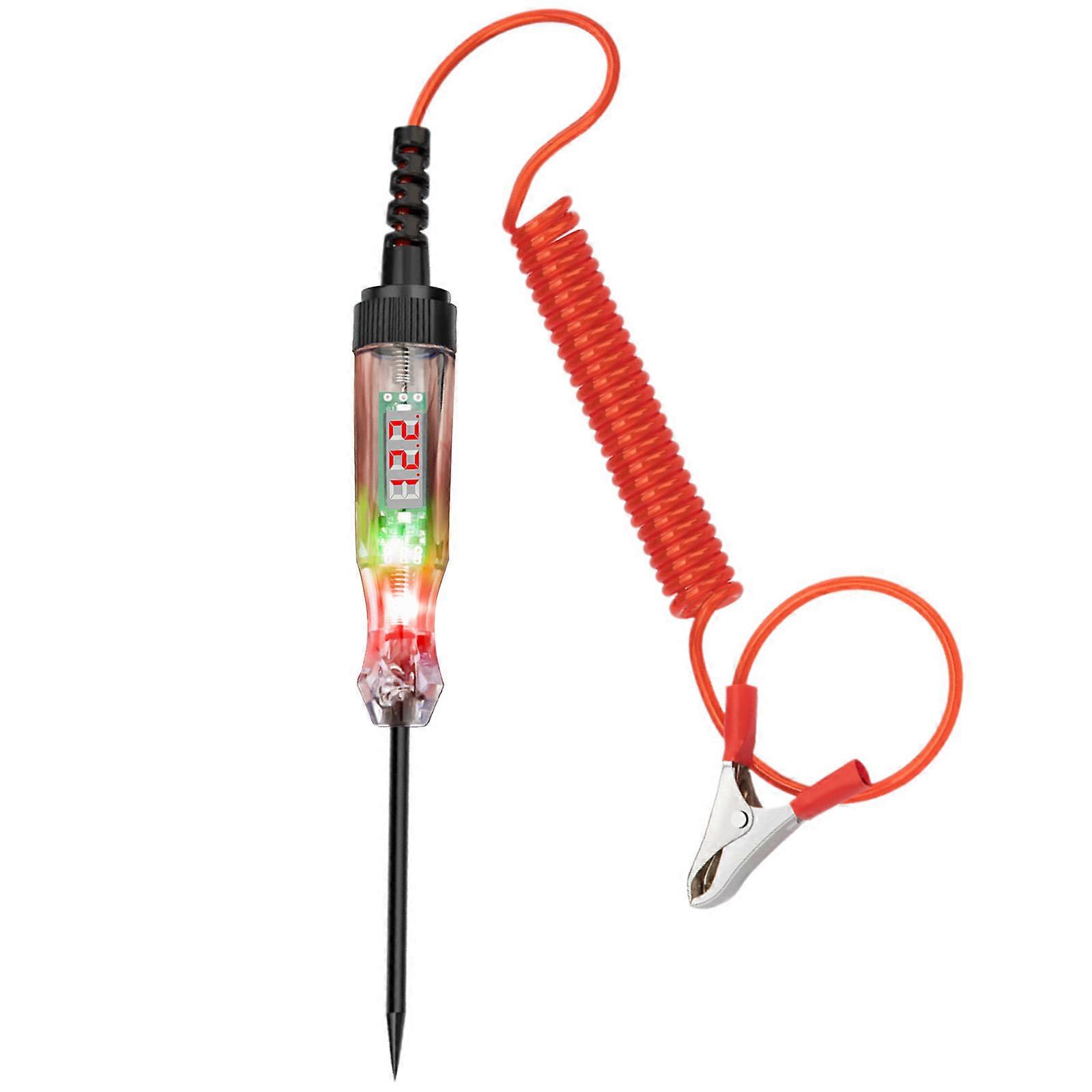 Auto Diagnostic Voltage Tester with Resistance Detection 5V-120V Ranges Measurement Tool for Tight Space Multicolor