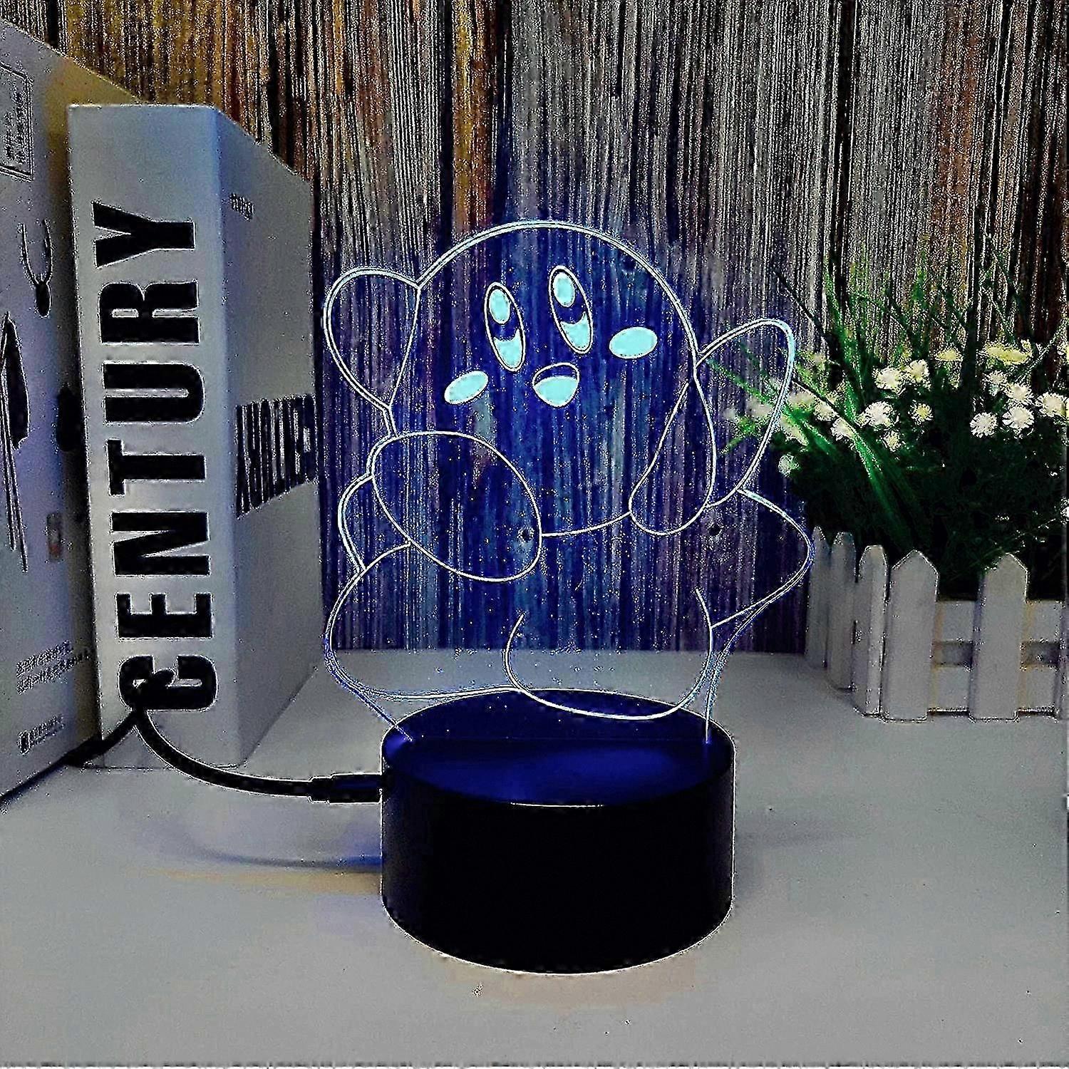 7-Color LED 3D Illusion Night Light for Kids Room Decor USB/Battery Powered Unique Nursery Lamp with Color Changing Feature