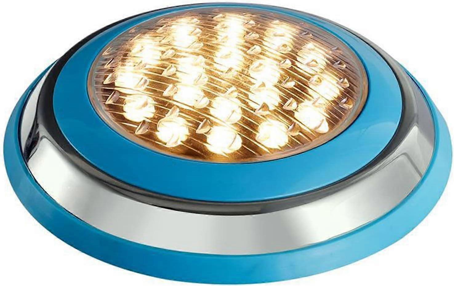 LED Pond Light Ring Fountain Underwater Light Submersible Colorful Pool Sidewall Light 24V 18W Blue
