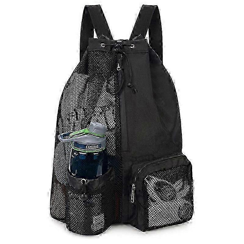 New Swimming Bag Mesh Drawstring Backpack With Wet Bag Beach Backpack, Suitable For Gym And Exercise Equipment Bag Cs