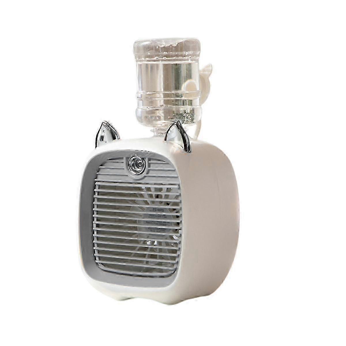 Portable Mini Air Conditioner Fan USB Air Cooler Fan Humidifier 3 Speed 2 Mode Spray Cooler compatible with Off